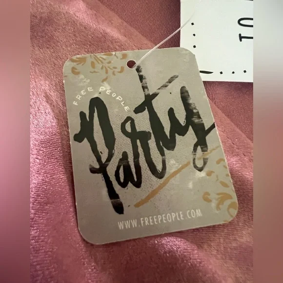 Free People‎ Beatrice Satin Maxi Dress Pink/rose size 8 NWT - Picture 12 of 16